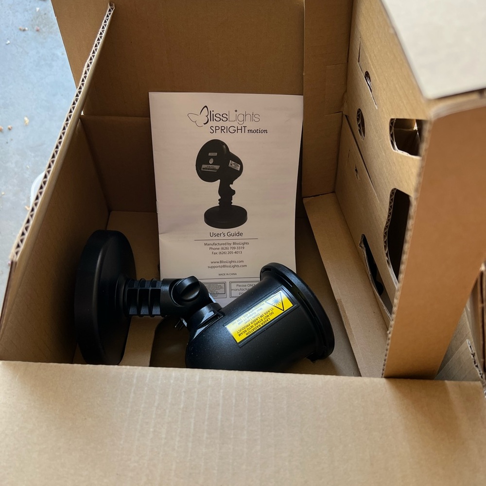 Christmas garage projector